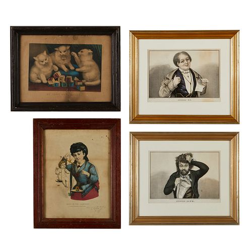 4 CURRIER & IVES PRINTSCurrier