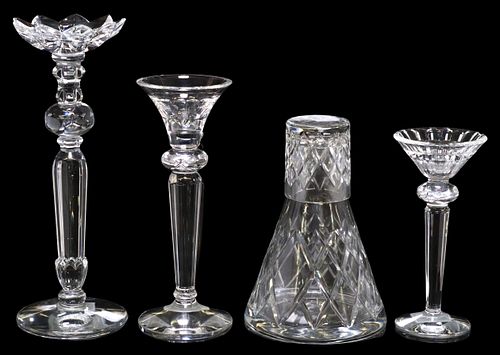 (4) CUT CRYSTAL BEDSIDE CARAFE