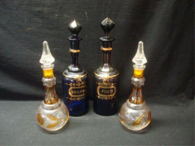 4 Cut Crystal Colored Glass