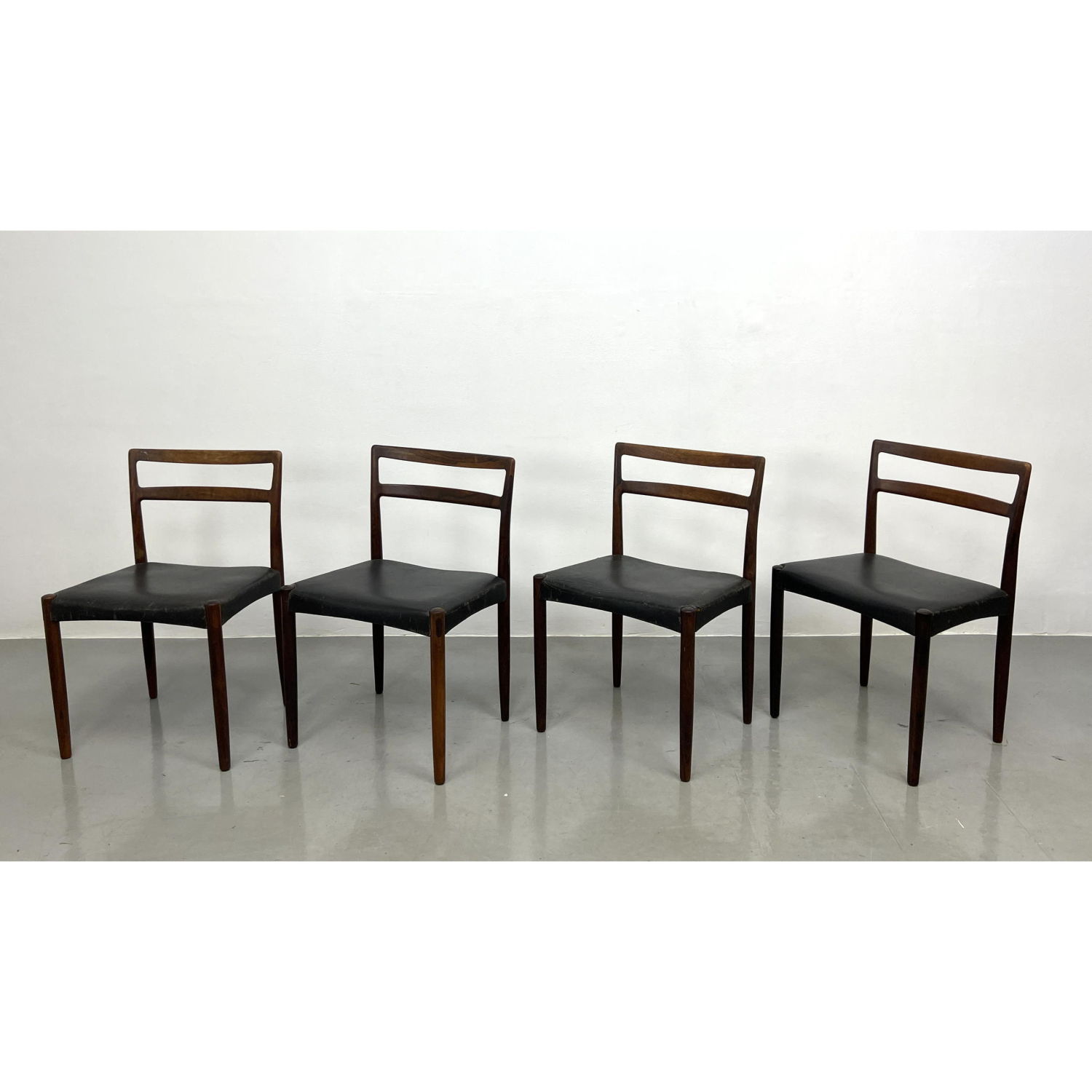 4 Danish Rosewood and Leather