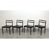 4 Danish Rosewood and Leather