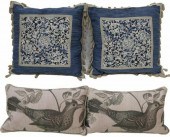 (4) DECORATIVE FLORAL & BIRD A