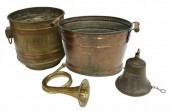 (4) DECORATIVE ITEMS: BRASS HO