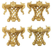 (4) DECORATIVE PARCEL GILT LAT