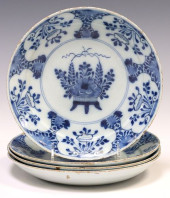 (4) DELFT BLUE &AMP; WHITE TIN