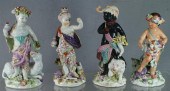 4 Derby porcelain figures, 4 C