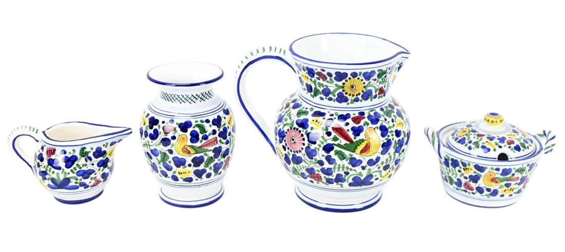 4 DERUTA ITALY HAND PAINTED CERAMIC