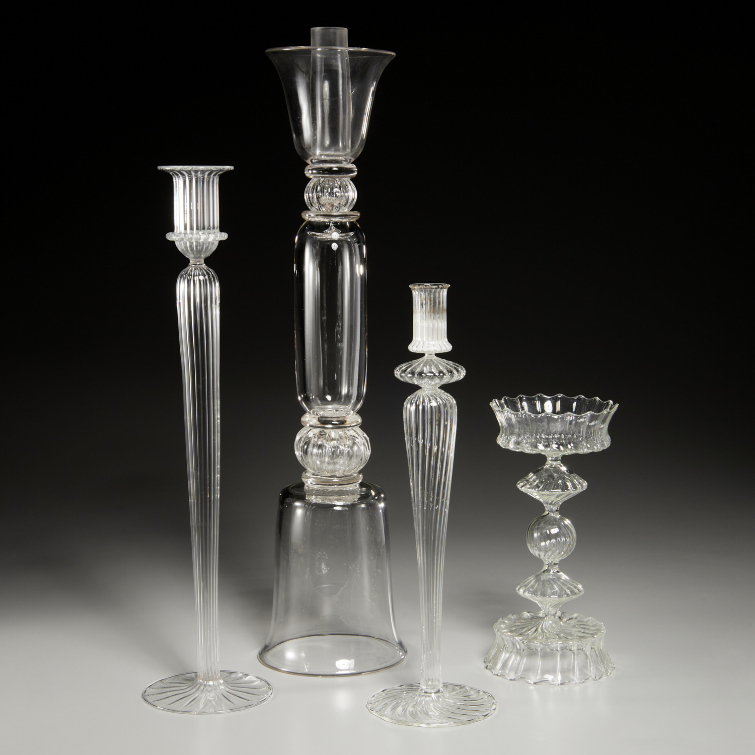 (4) DESIGNER BLOWN GLASS