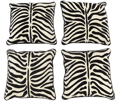 (4) DESIGNER DOWN-FILLED ZEBRA