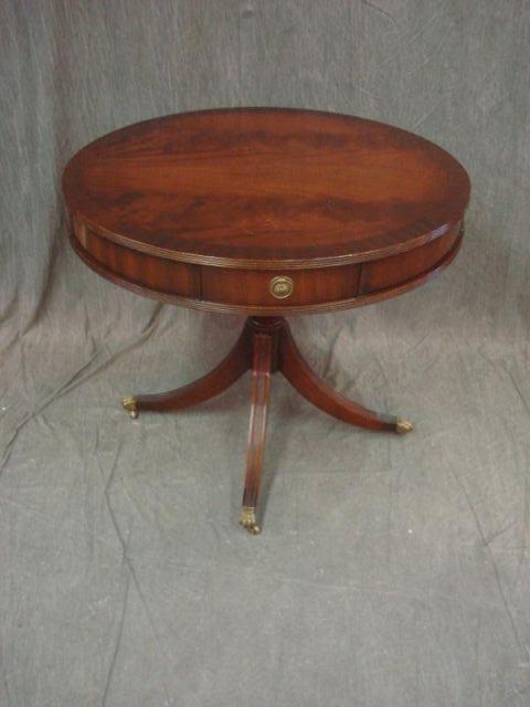 4 Drawer Banded Mahogany Pedestal