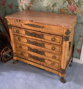 4 DRAWER FRENCH EMPIRE CHEST W