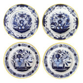 (4) DUTCH DELFT CHINOISERIE BL