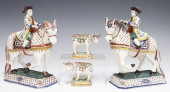 (4) DUTCH DELFT POLYCHROME EQU