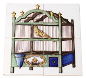 (4) DUTCH DELFT POLYCHROME TIL