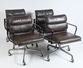 4 EAMES MODERN OFFICE CHAIRS:
