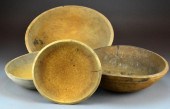 (4) Early American Turned Bowl