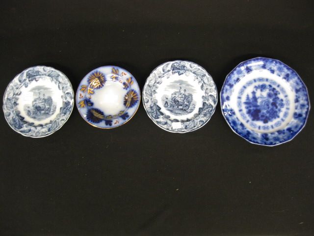 4 Early Blue & White Ironstone