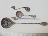 4 ENAMELED RUSSIAN PLIQUE-A-JO