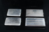 4 ENAMELED SILVER ART DECO CIG