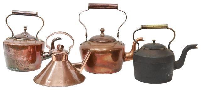 (4) ENGLISH COPPER & CAST IRON