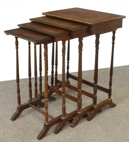 (4) ENGLISH MAHOGANY NESTING
