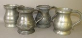 4 ENGLISH PEWTER/BRITANNIA QUA