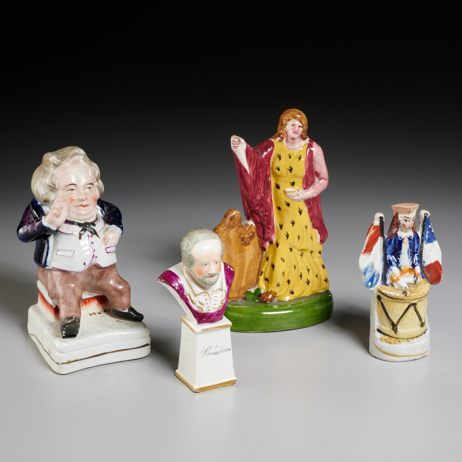 (4) ENGLISH PORCELAIN FIGURES,