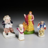 (4) ENGLISH PORCELAIN FIGURES,