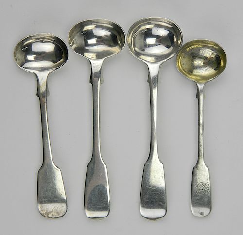 4 ENGLISH SILVER PUDDING SPOONS4