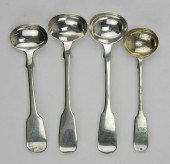 4 ENGLISH SILVER PUDDING SPOON
