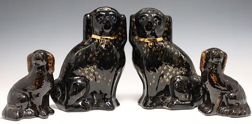 (4) ENGLISH STAFFORDSHIRE JACKFIELD
