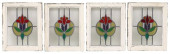 (4) ENGLISH STAINED &AMP; LEAD