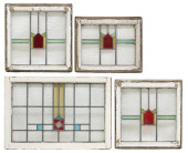 (4) ENGLISH STAINED &AMP; LEAD