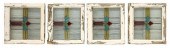 (4) ENGLISH STAINED & LEADED G