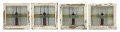 (4) ENGLISH STAINED & LEADED G