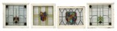 (4) ENGLISH STAINED & LEADED G