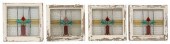 (4) ENGLISH STAINED & LEADED G