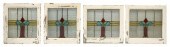 (4) ENGLISH STAINED & LEADED G