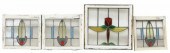 (4) ENGLISH STAINED & LEADED G