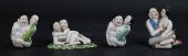 4 EROTIC CHINESE PORCELAIN FIG