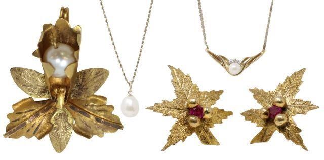 (4) ESTATE 10KT & 14KT YELLOW GOLD,