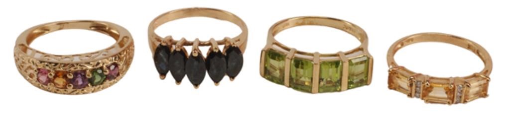 (4) ESTATE 14KT YELLOW GOLD &