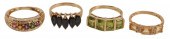 (4) ESTATE 14KT YELLOW GOLD &