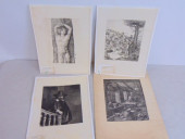 4 ETCHINGS, REMBRANDT, CESARE