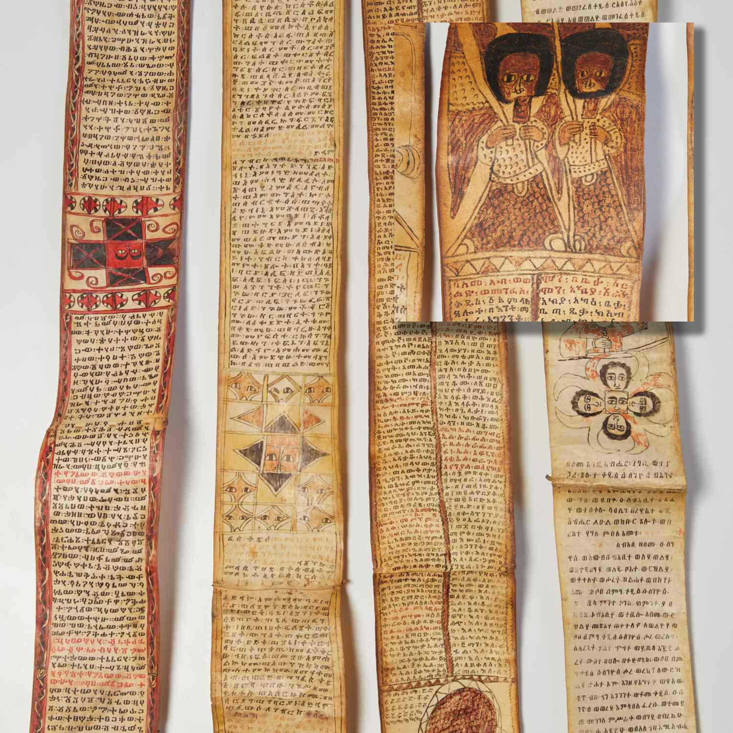 (4) ETHIOPIAN ILLUMINATED COPTIC