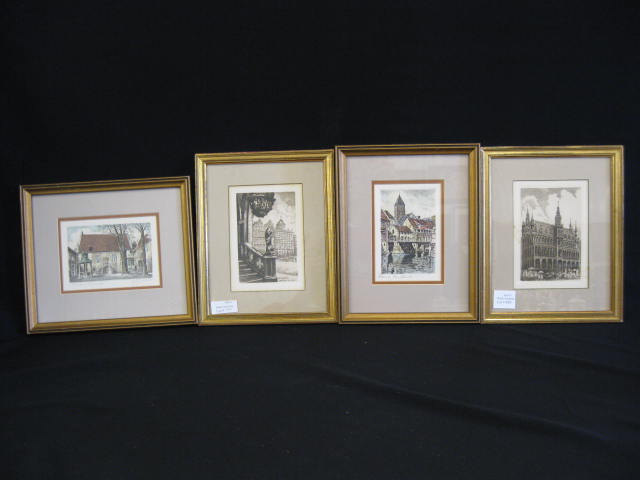4 European Etchings;Brusselles