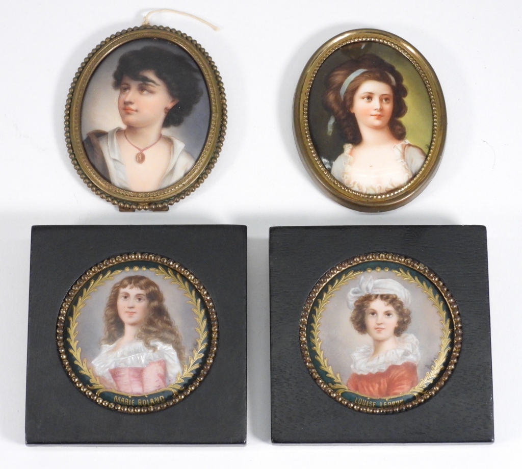 4 EUROPEAN PORCELAIN MINIATURE