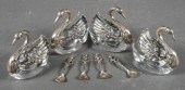 (4) EUROPEAN SWAN SALT CELLARS
