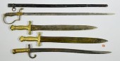 4 EUROPEAN SWORDS AND BAYONETF