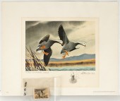 (4) FEDERAL DUCK STAMPS & LITH